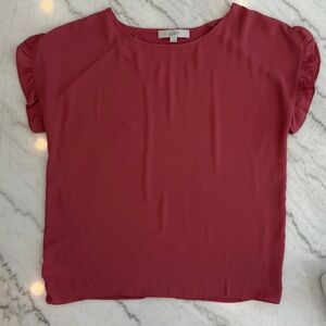 LOFT Women's Rose Ruffle Sleeve Blouse